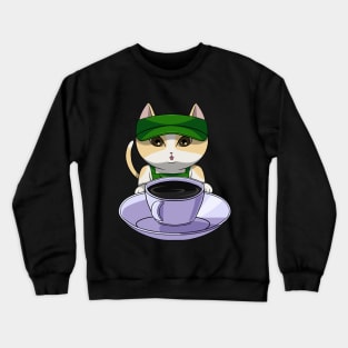 Cat Loves Coffee Crewneck Sweatshirt